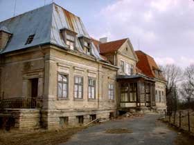 Pa�ac w Ka�kach - widok od drogi dojazdowej
